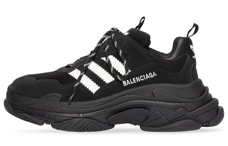 Balenciaga X Adidas Triple S Black White