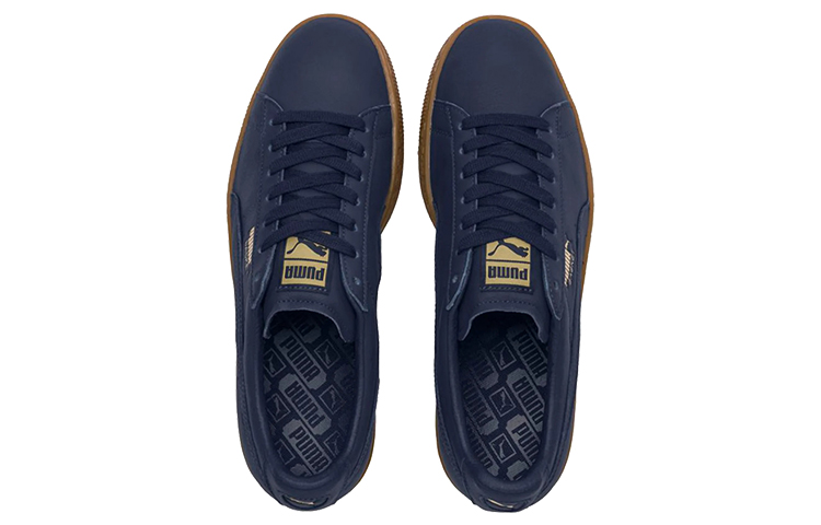 PUMA Basket Classic Gum Deluxe Anti Slip And Wear Resistant Lightweight Low Top Skateboard Shoes Unisex Blue Gold купить в интернет-магазине Yoocart с быстрой доставкой по России.