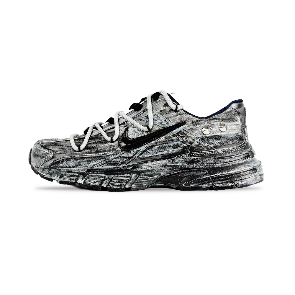 Nike Initiator Cushioning, Wear Resistant Low Top Casual Training Running Shoes Men's Black Gray