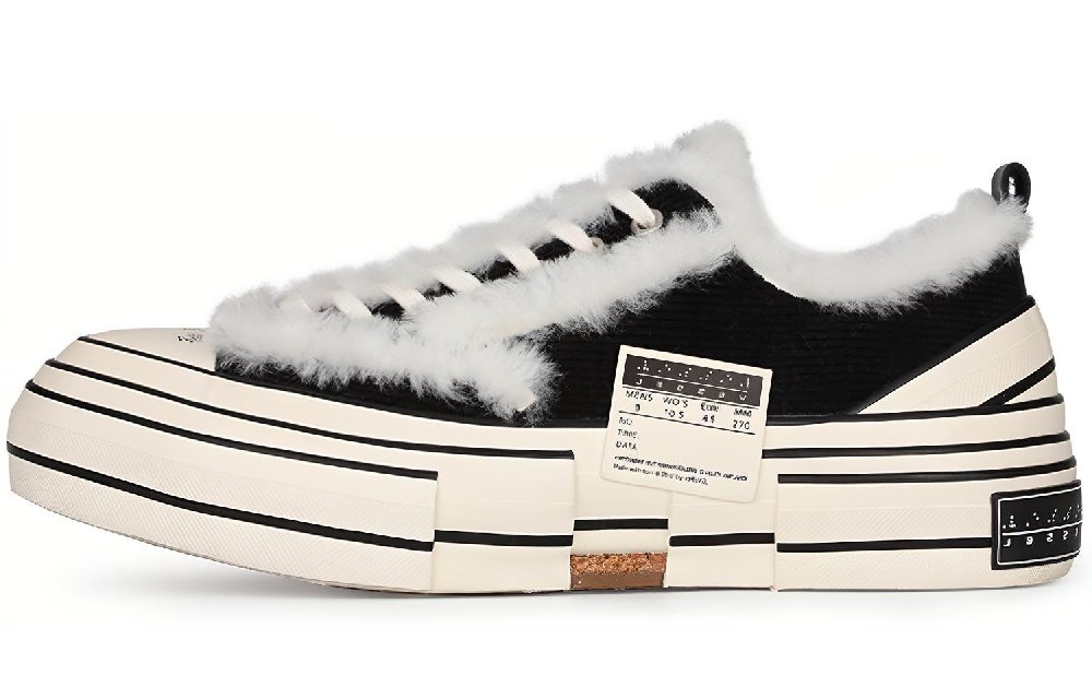 VESSEL Lows Winter Warmers Low-Top Skateboard Shoes Unisex Black