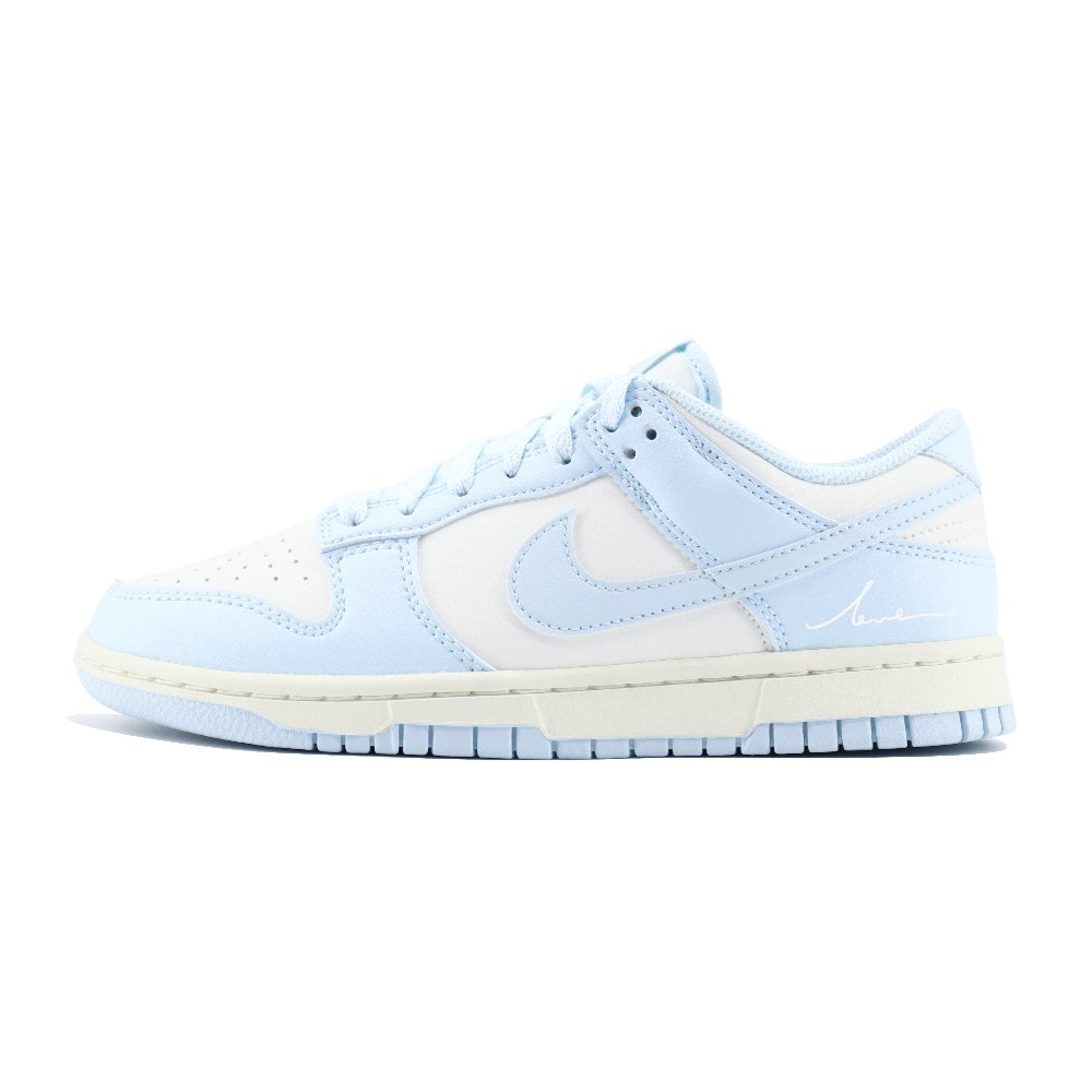 Nike Dunk LOW LOVE Anti Slip Wear Resistant Low Top Skateboard Shoes Unisex Blue White