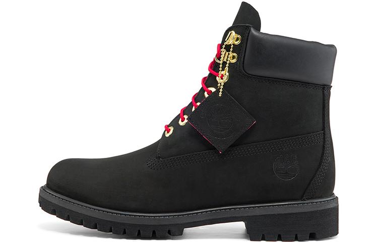 Timberland 6 Inch Waterproof Premium Boots 'Black Red'