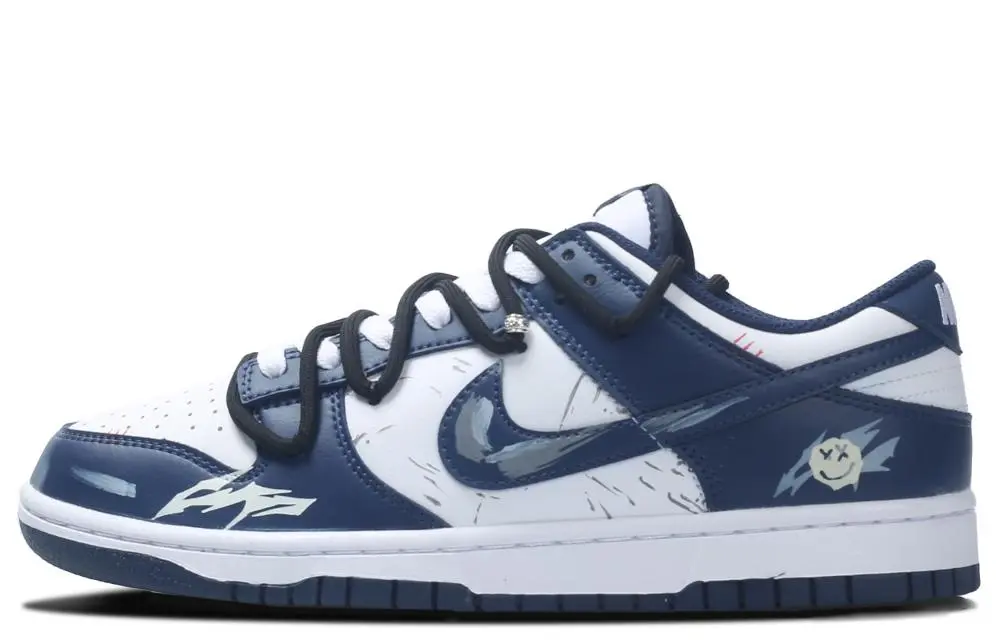 Nike Dunk Abrasion Resistant Lightweight Height Increasing Low Top Skateboard Shoes Men's Blue