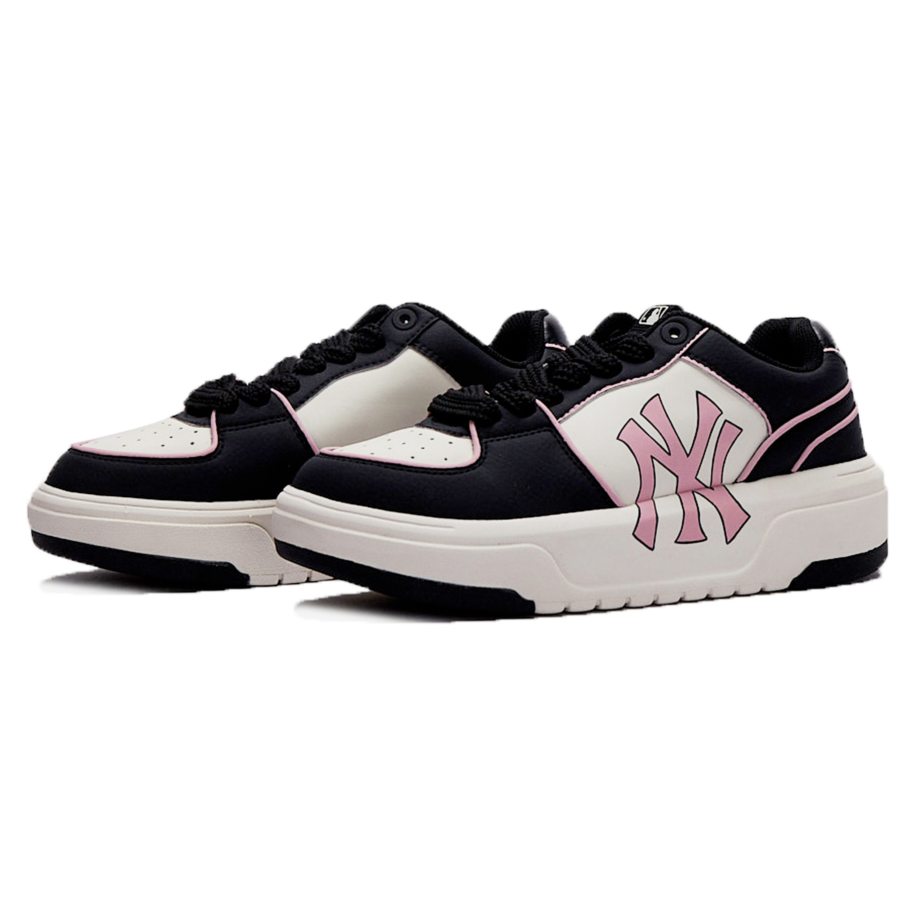 MLB Chunky Liner Bubble Jellyfish, Sweetheart Sniper Slip Resistant Low Top Skateboard Shoes Unisex Black Pink White
