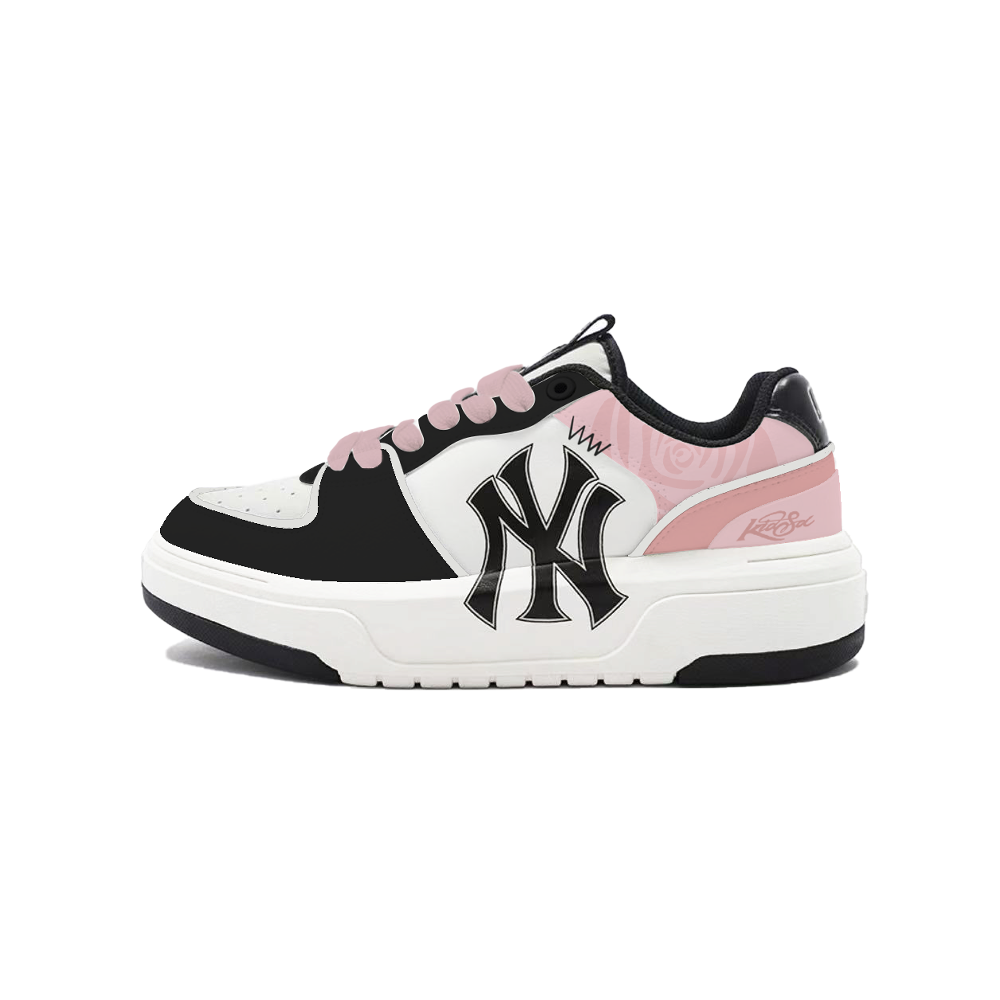 MLB Chunky Liner Lemon Joy Cushioning, Wear Resistant Low Top Skateboard Shoes Unisex White