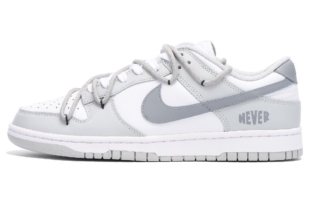 Nike Dunk Chestnut Slip Resistant Low Top Skateboard Shoes Men's White Gray