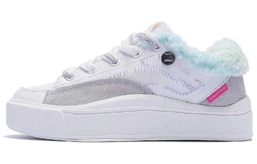LiNing Disney Comfy Low Top Skateboard Shoes Women's White Gray