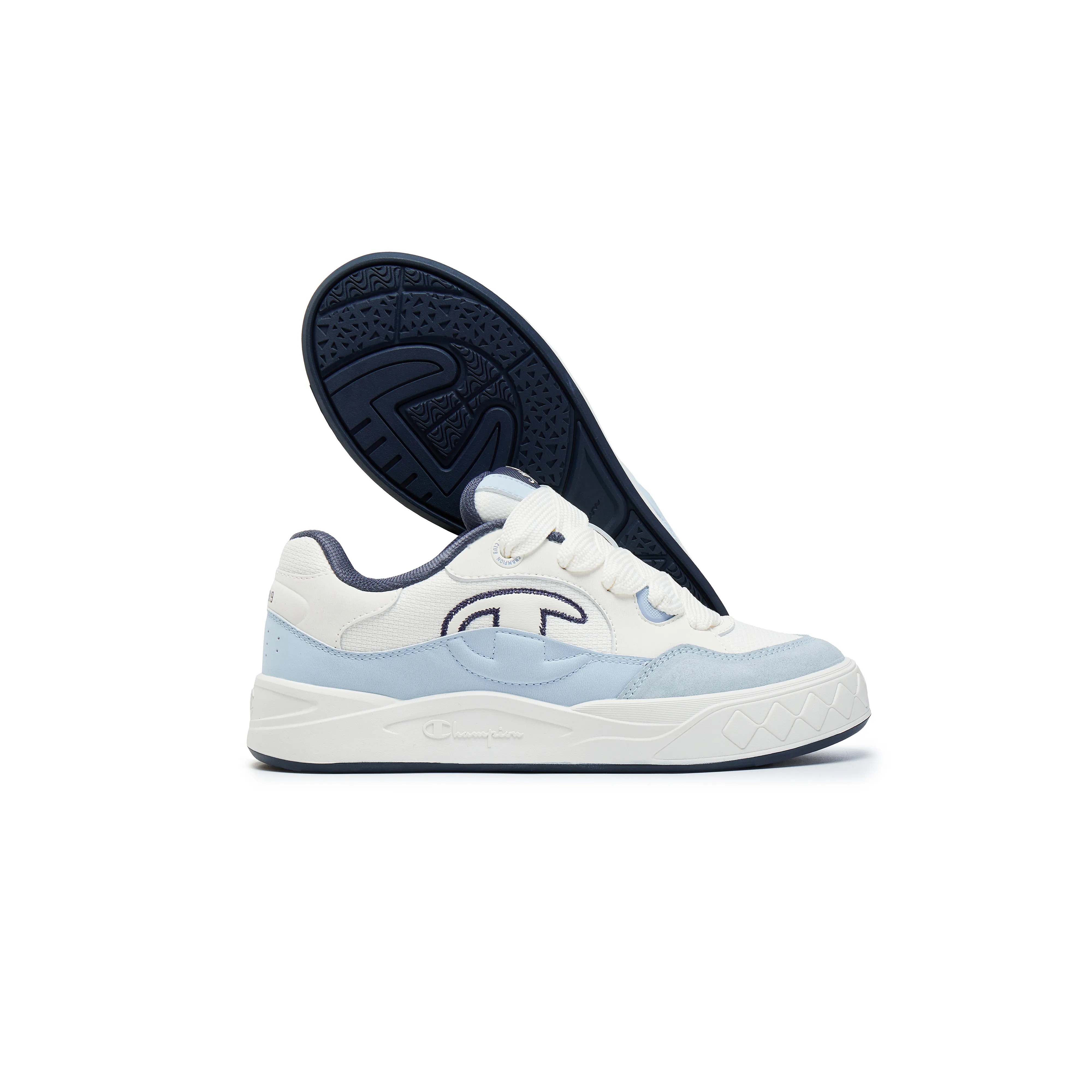 Champion Atomic 1 EC Balance Low top Skateboard Shoes Unisex Milk White/Peak Blue
