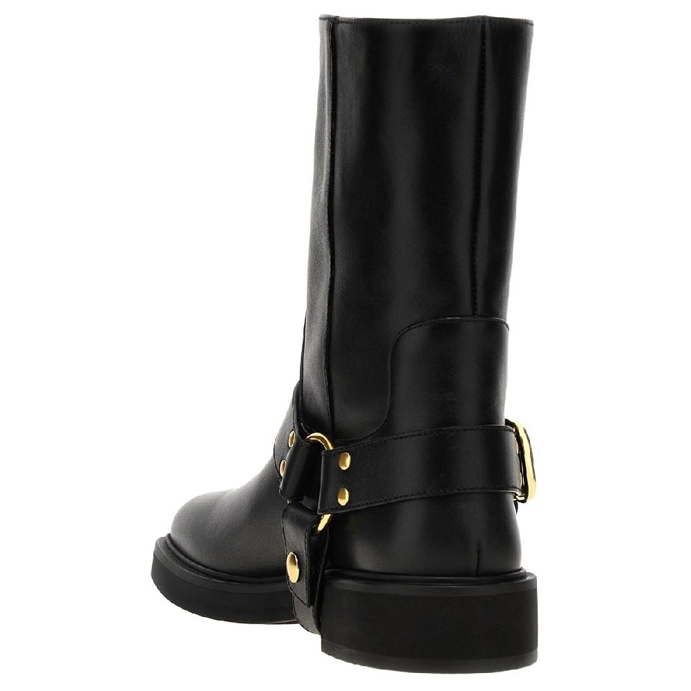 Valentino VLogo Plaque Square Toe Boots Women's
