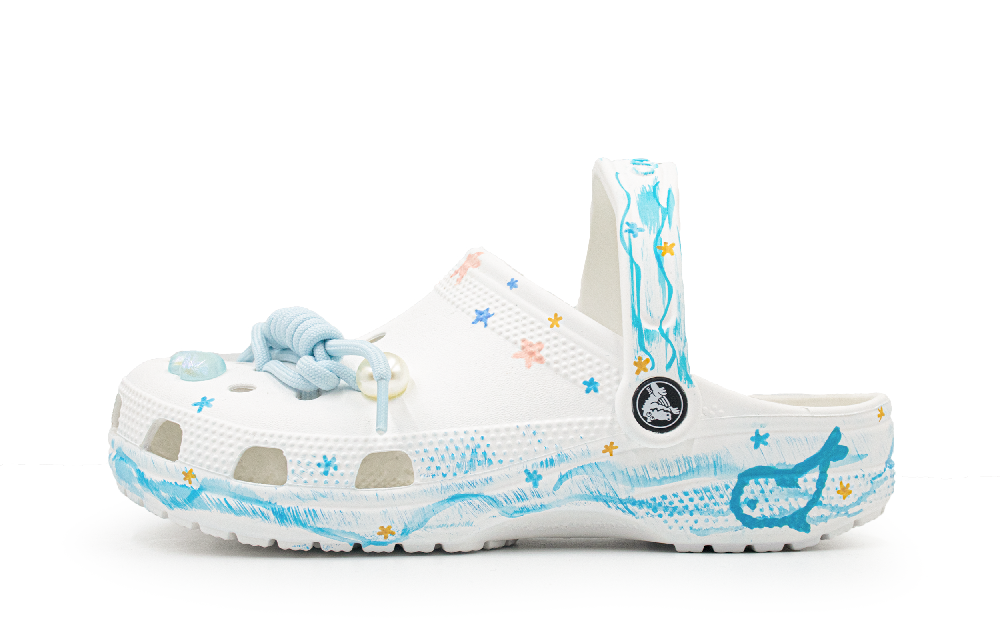 Crocs Classic Clog Deep Sea Jade Clogs Unisex White