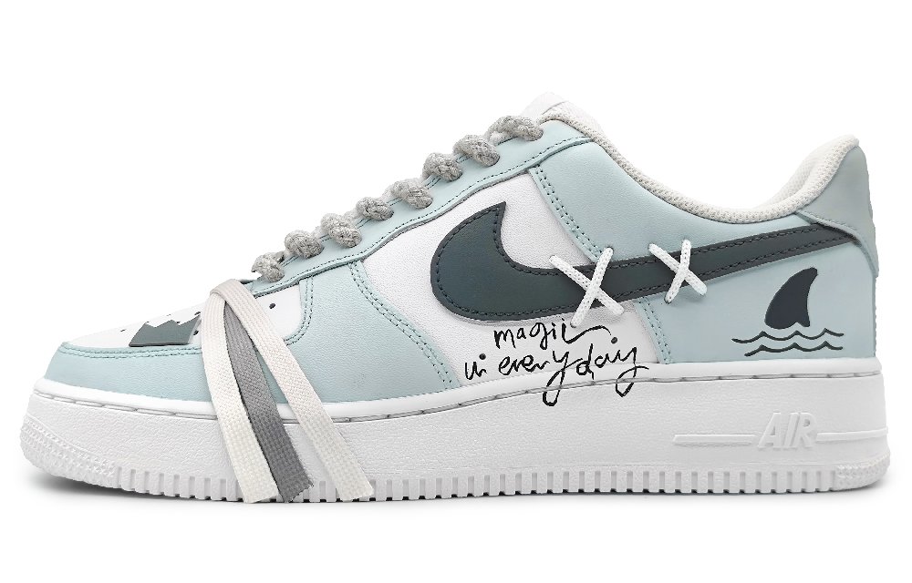 Nike Air Force 1 07 Coverage Warm Low-Top Skateboard Shoes Men's Blue