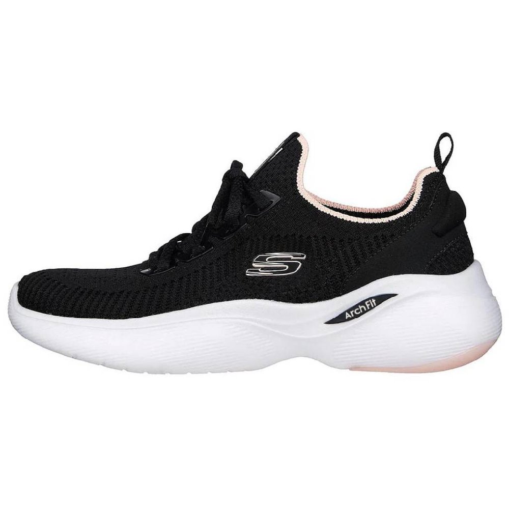 Skechers Arch Fit Slip-Resistant Low-Top Casual Running Shoes Women's Black