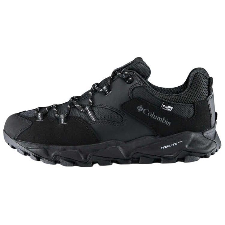 Columbia Water-Resistant Support Low-Top Hiking Shoes Men's Black Loose Fit