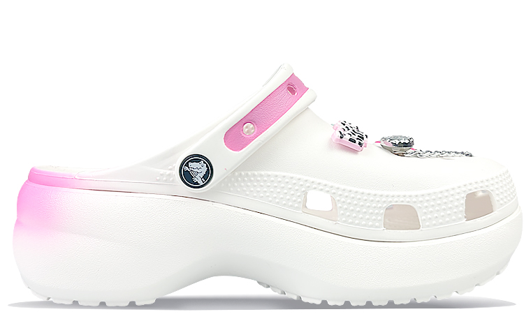 Crocs Classic Platform Clog Clogs Women's Pink White