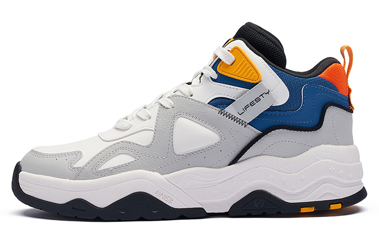 361° Coverage Slip Resistant And Abrasion Resistant Low Top Skateboard Shoes Gray White Blue