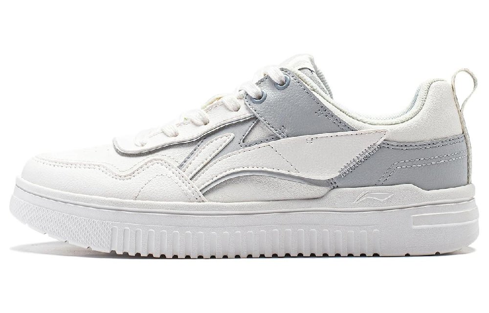 LiNing Abrasion Resistant Low Top Casual Shoes Women's White Gray