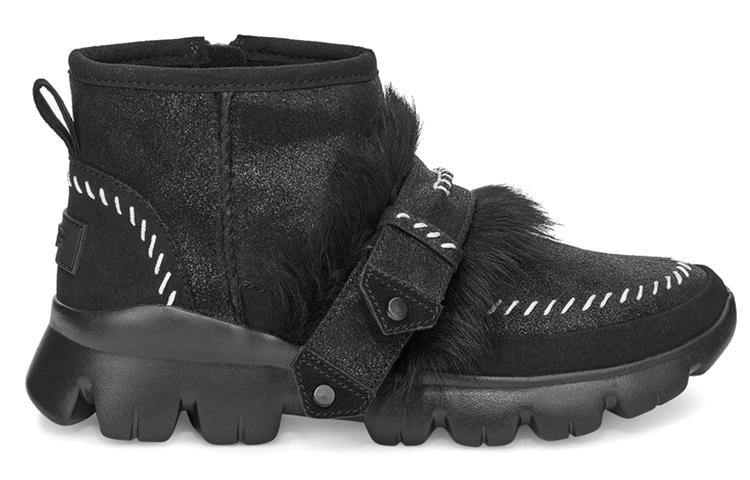 UGG Fluff Punk Ankle Boot 'Black' Women's