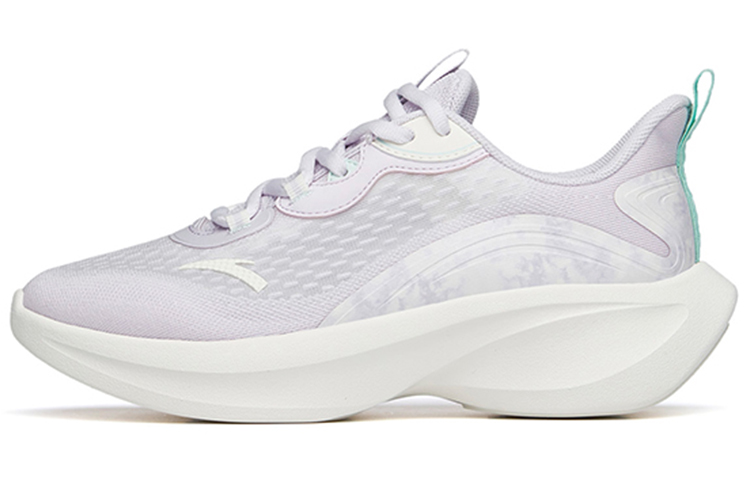 Anta Cushioned Slip-Resistant Abrasion-Resistant Breathable Low-Top Running Shoes Women's Purple Blue