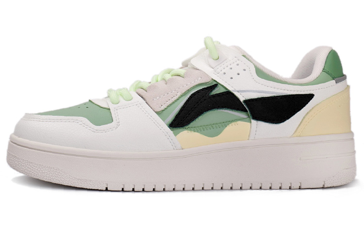 LiNing Tianji Low Top Skateboard Shoes Women's White Yellow Green