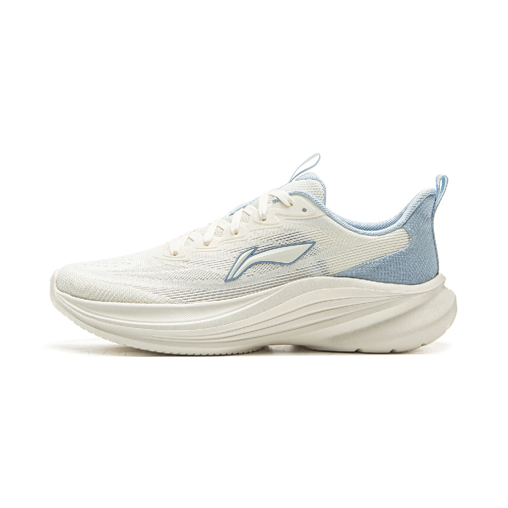 LiNing Light Breeze Low Top Casual Running Shoes Women's White Blue