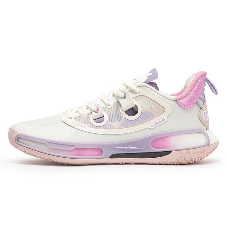 361° Super Nova 2.0 PRO Basketball Shoes Men's Low Top Feather White/Digital Lavender