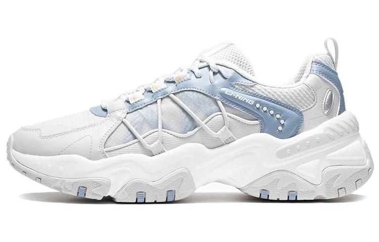LiNing Cushioning, Abrasion Resistant, And Resilient Properties Low top Sports Casual Shoes Men's Gray Blue