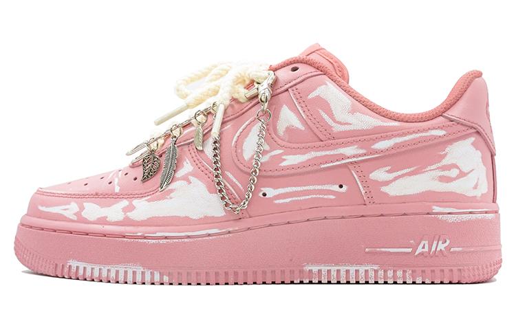 Nike Air Force 1 Low ABLOODING Anti-Slip Wear-Resistant Low-Top Skateboard Shoes Men's Pink