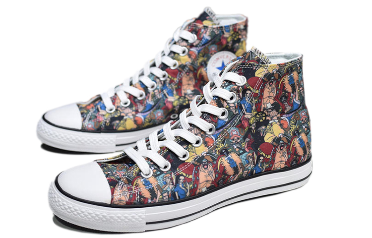 Converse One Piece X Converse Chuck Taylor All Star 100 Pt Hi Canvas Shoes Multicolor