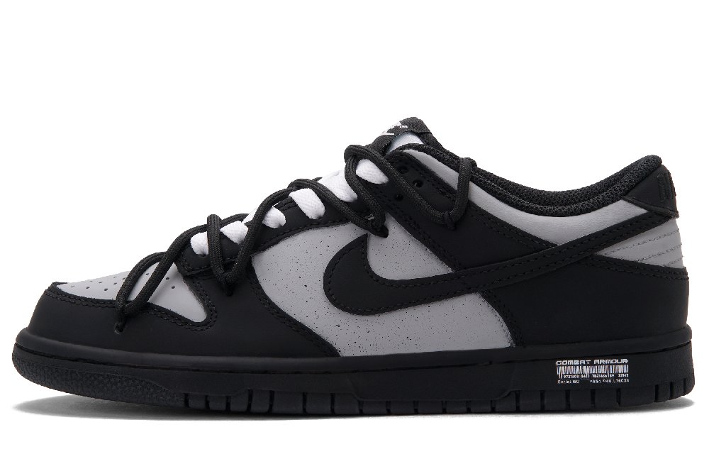 Nike Dunk Abrasion Resistant Low Top Skateboard Shoes Unisex Black Gray