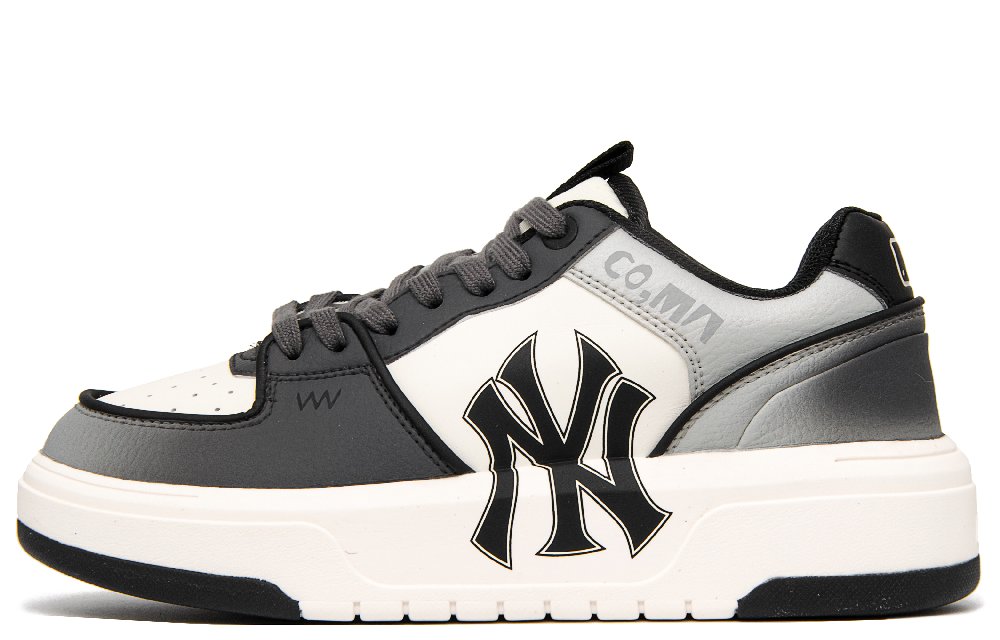 MLB Chunky Liner Big Shot Slip-Resistant Height Increasing Low-Top Skateboard Shoes Unisex Black Gray