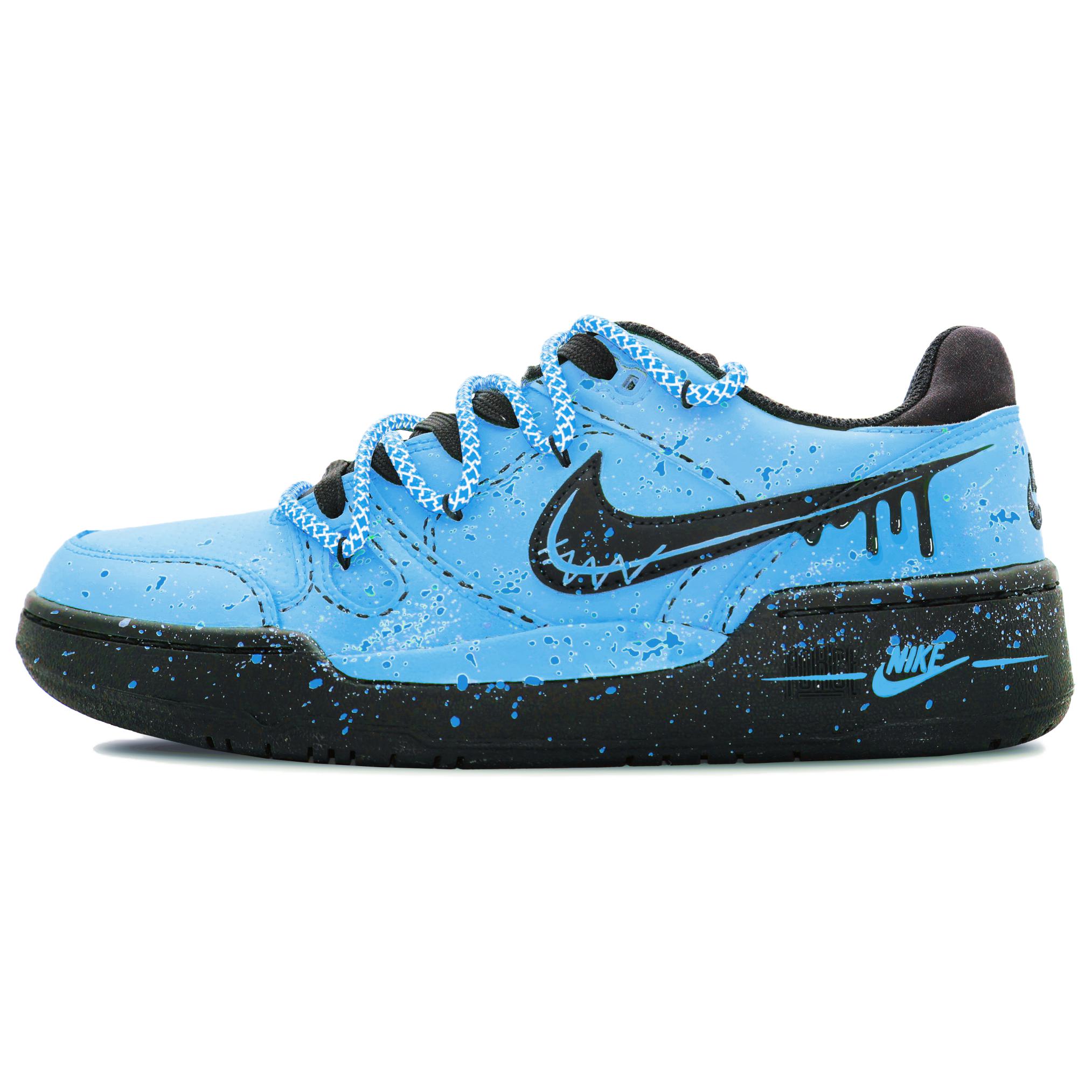 Nike Full Force Dark Night Lightning Abrasion Resistant Low Top Skateboard Shoes Unisex Black Blue купить в интернет-магазине Yoocart с быстрой доставкой по России.