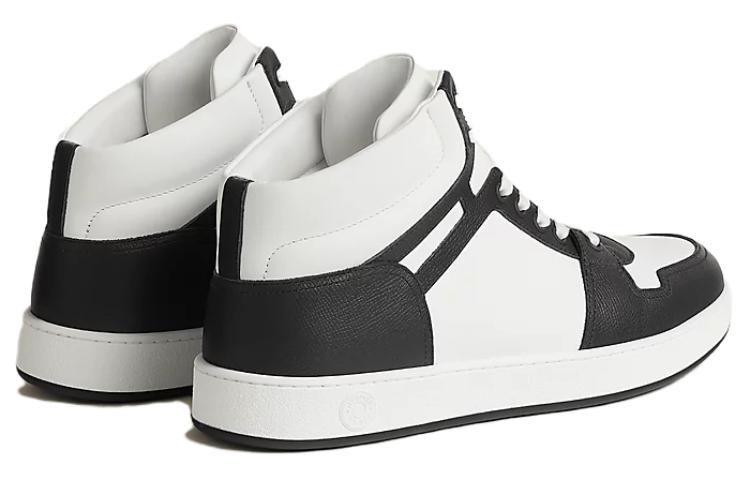 HERMES Inject High-Top Skateboard Shoes Men's White