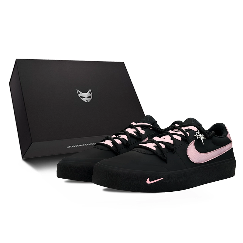Nike Court Shot Skateboard Shoes Men's Low top Black/Pink