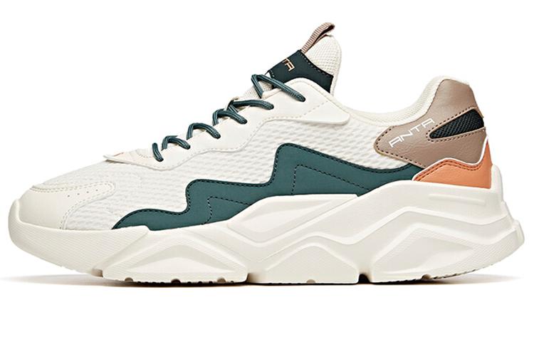 Anta Durable Breathable Low-Top Chunky Sneakers Men's White Gray Green