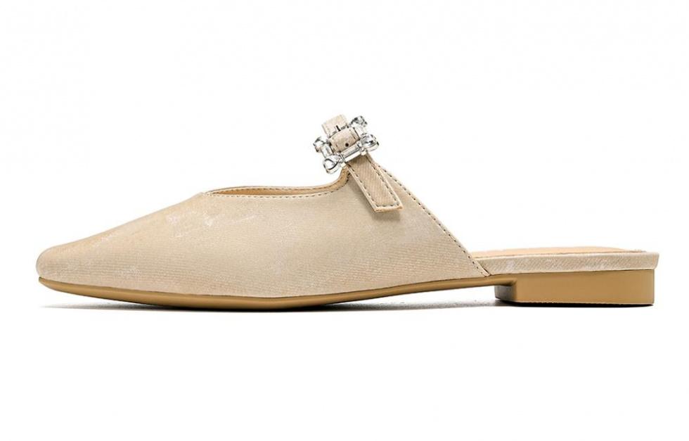EBLAN Wrap-toe Slippers Women's Beige