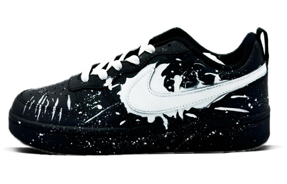 Nike Court Borough Venom Non slip Lightweight Low Top Skateboard Shoes Women's Black White