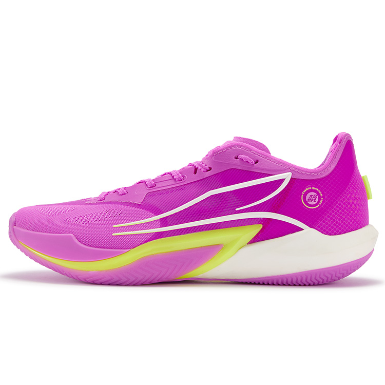 361° Cushioning And Abrasion Resistant Coverage Low top Basketball Shoes Men's Fluorescent Purple Pink