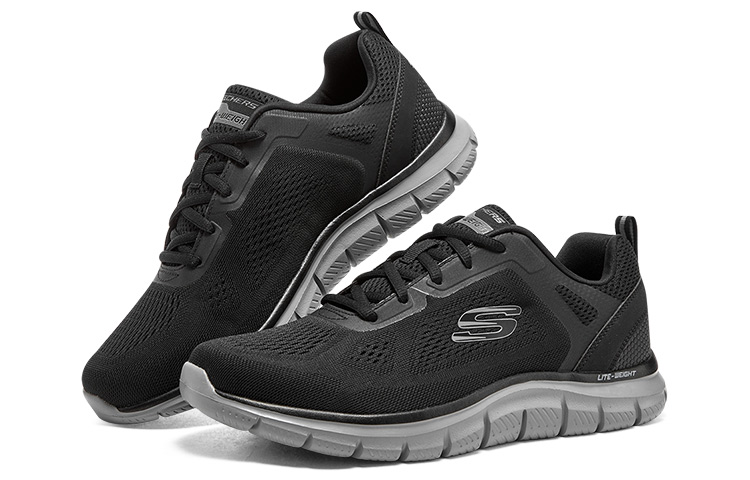 Skechers Track Broader Trainers 'Black Grey'