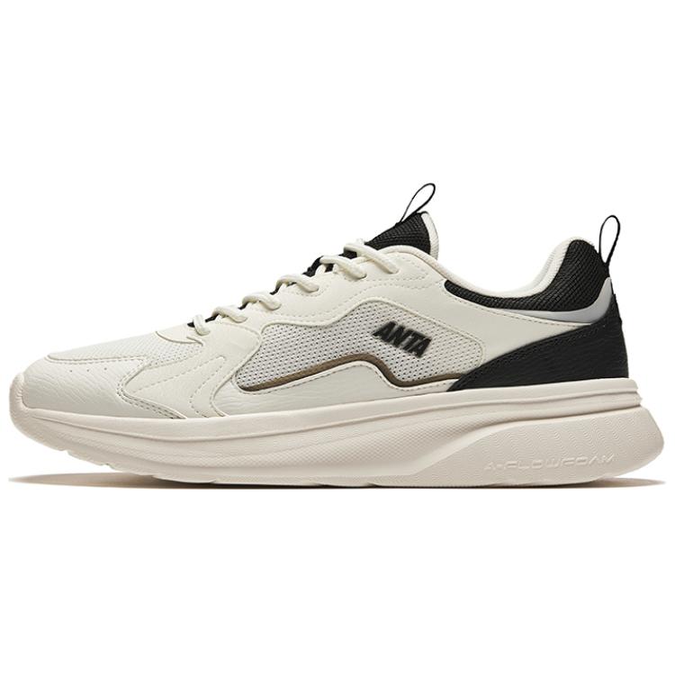 Anta Life Collection Cushioned Slip-Resistant Low-Top Casual Shoes Men's White Black