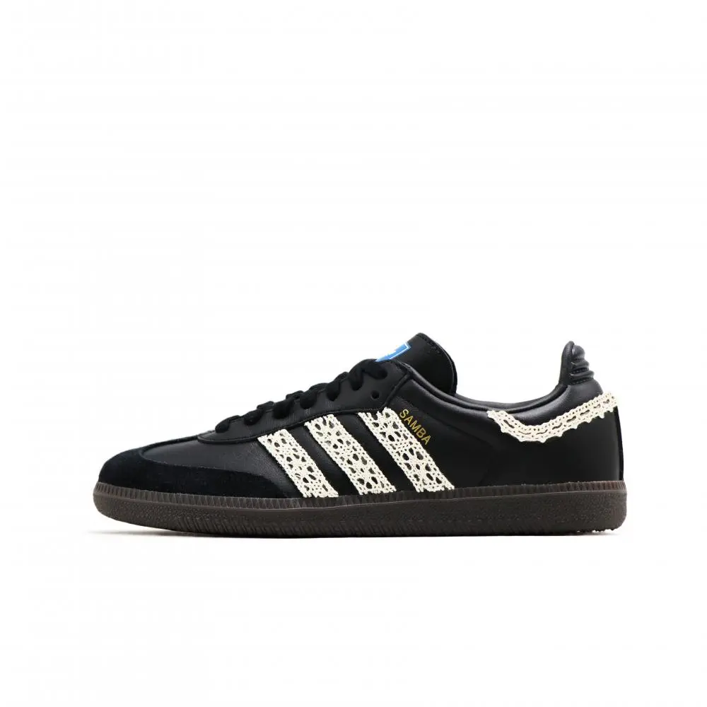 Adidas Originals Samba Anti-Slip And Wear-Resistant Lightweight Low-Top Skateboard Shoes Unisex Black White
