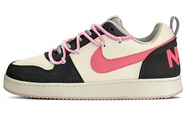 Nike Court Borough Low Top Skateboard Shoes Women's Black Pink