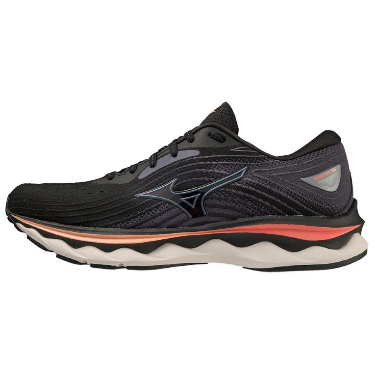 Mizuno Wave Sky 6 'Black Hot Coral' Women's
