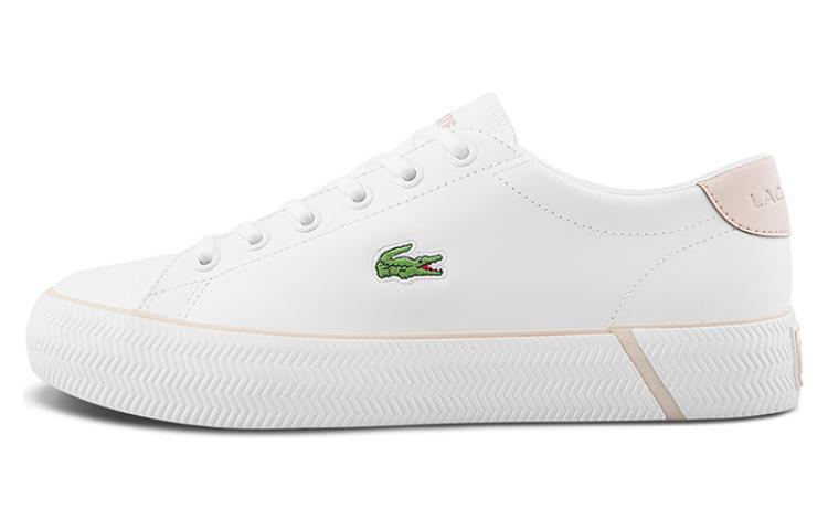 LACOSTE Low-Top Skateboard Shoes Women's White Pink