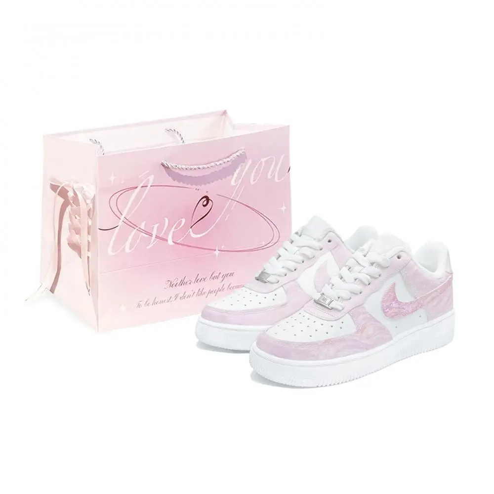 Nike Air Force 1 Skateboard Shoes Unisex Low top White/Light Pink