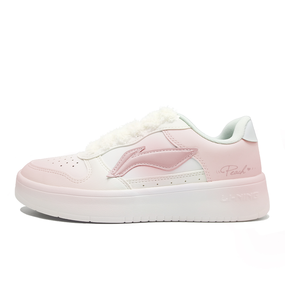 LiNing Slip Resistant Cushioning Abrasion Resistant Low Top Skateboard Shoes Women's Pink
