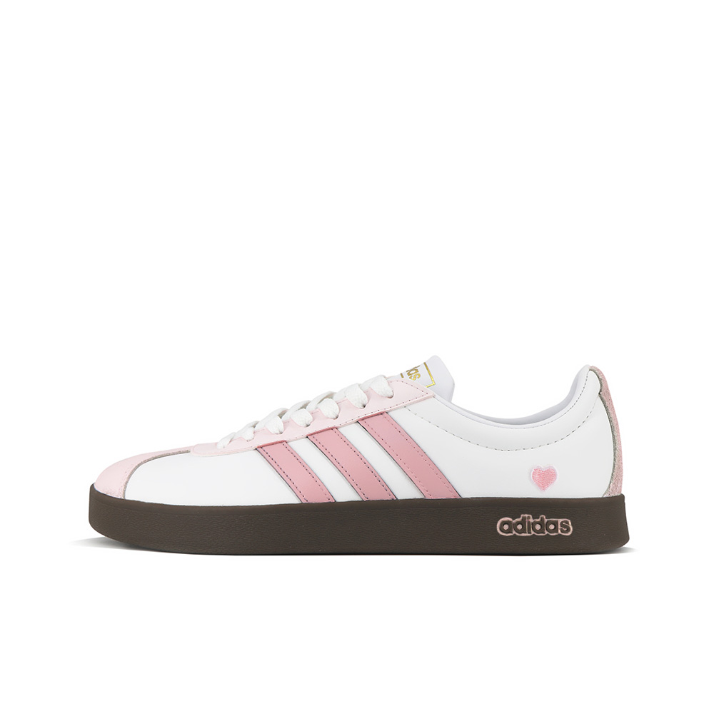 Adidas Neo Vl Court Song Of Love, Amber Low Top Skateboard Shoes Unisex Pink White