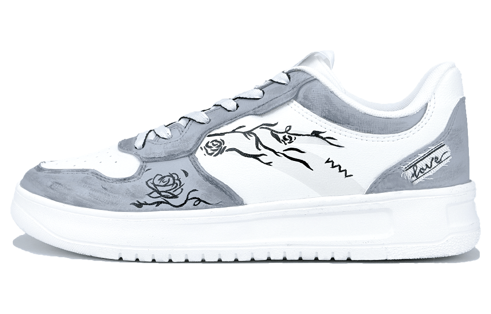Anta Relaxed Coverage, Waterproof, Height Increasing Low Top Skateboard Shoes Unisex Gray