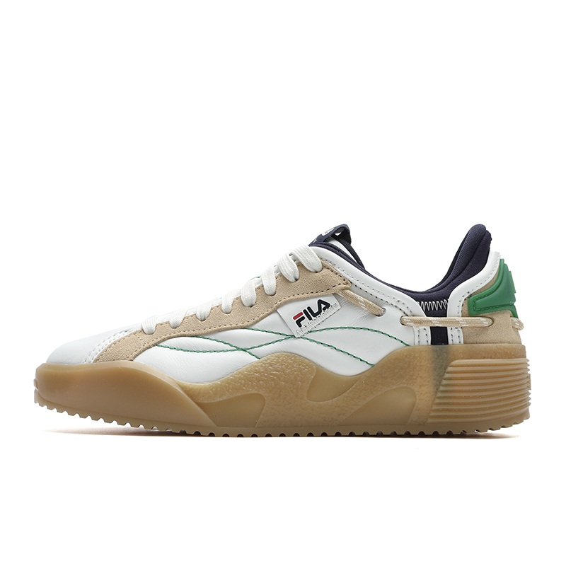 FILA ARTMOSPHERE Low Top Skateboard Shoes Women's Bright White Beige Yellow