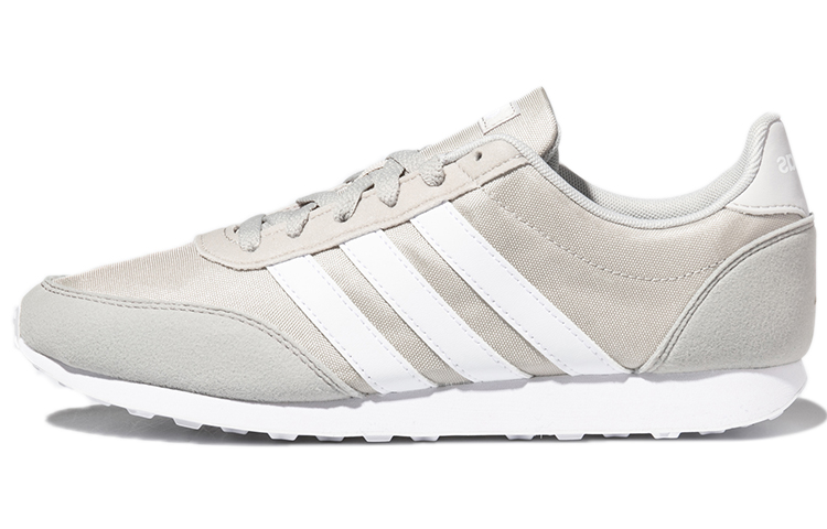 Adidas Neo V Racer 2.0 Slip Resistant And Breathable Low Top Casual Shoes Unisex Gray White