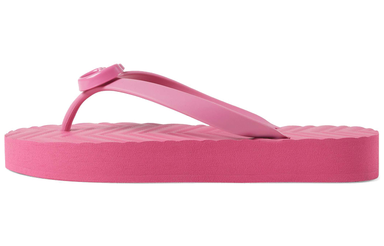 GUCCI Women's Chevron Thong Sandal 'Pink' Women's